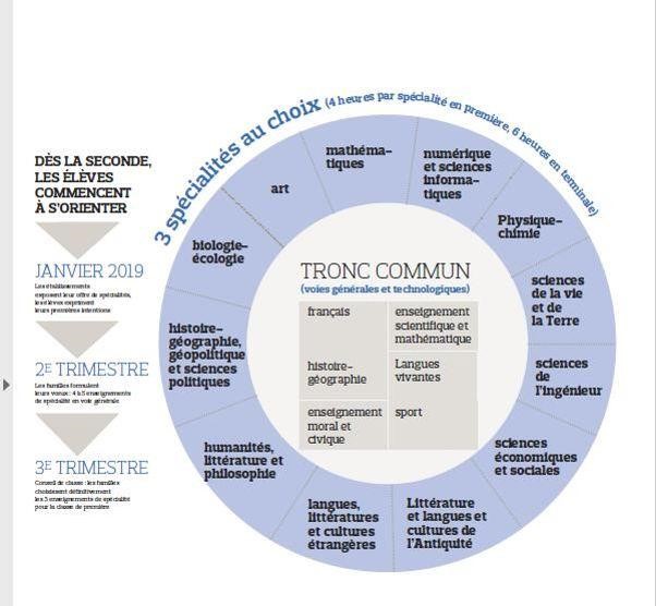 Réforme du Lycée, schéma déc 2018