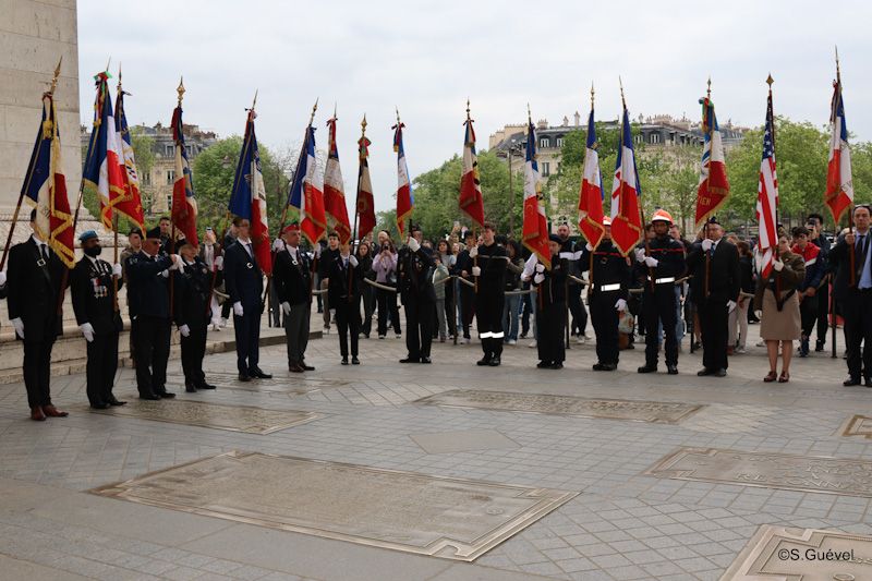Ravivage de la Flamme, Arc de Triomphe le 8 mai 2024