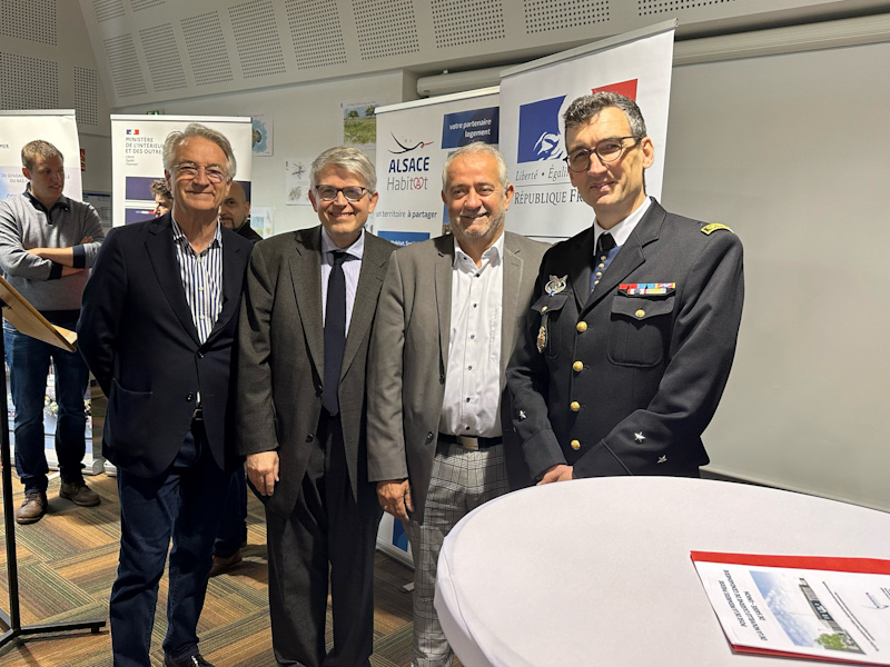 Pose de la 1ère pierre de la nouvelle gendarmerie de Sarre Union le 17.05.24